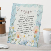 Philippinen 4:6-7 Christliche Bibelverse Wasserfar Sockelschild (In Situ)