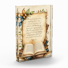 Philippinen 4:6-7 Christliche Bibelversen Kunst Fotoblock