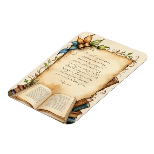 Philippinen 4:6-7 Christliche Bibelversen Kunst Magnet (Linke Seite)