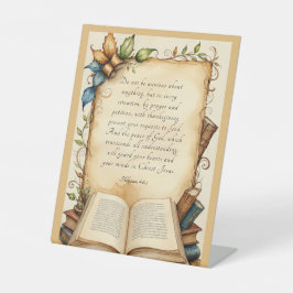 Philippinen 4:6-7 Christliche Bibelversen Kunst Sockelschild