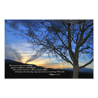 Philippinen 4:6,7 Fürchtet euch um nichts Fotodruck