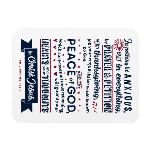 Philippinen 4:6, 7 magnet (Horizontal)