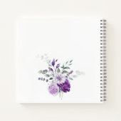 Philippinen 4:6-7 Schrift Purple Flowers Notizblock (Rückseite)