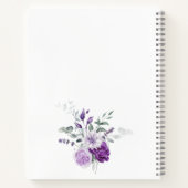 Philippinen 4:6-7 Schrift Purple Flowers Notizblock (Rückseite)