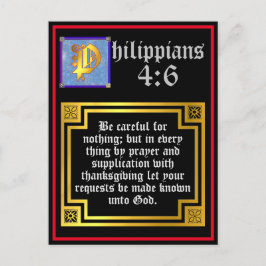 Philippinen 4:6 beleuchtete Buchstabenbibliotheke Feiertagspostkarte