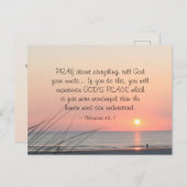 Philippinen 4:6 Beten über alles, was der Sonnenun Postkarte (Vorne/Hinten)