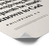 Philippinen 4:6 - Bibel "Angst vor nichts" Poster (Ecke)