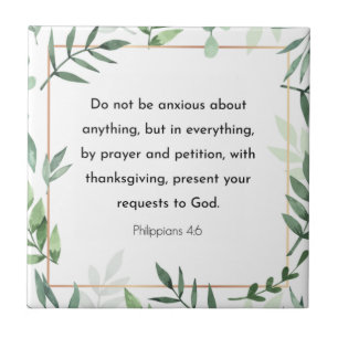 Philippinen 4:6, Bibelverse, Fliese