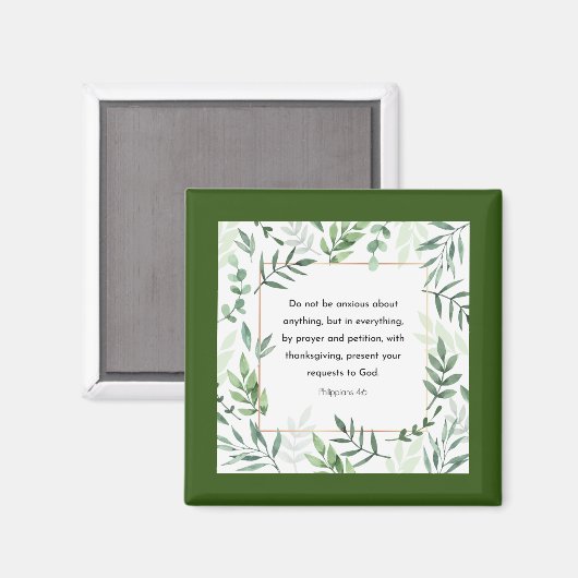 Philippinen 4:6, Bibelverse, Magnet (Vorderseite/Rückseite)