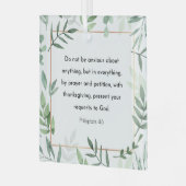 Philippinen 4:6, Bibelverse Ornament Aus Glas (Vorderseite links)
