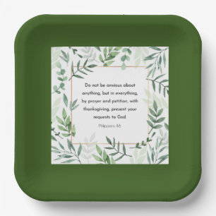 Philippinen 4:6, Bibelverse, Pappteller