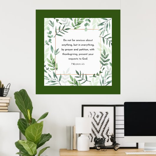 Philippinen 4:6, Bibelverse, Poster (Heimbüro)