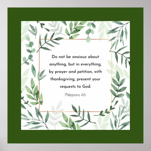 Philippinen 4:6, Bibelverse, Poster (Vorne)