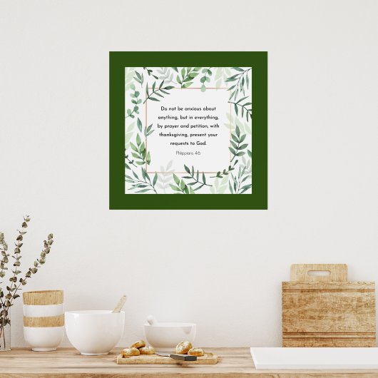 Philippinen 4:6, Bibelverse, Poster (Küche)