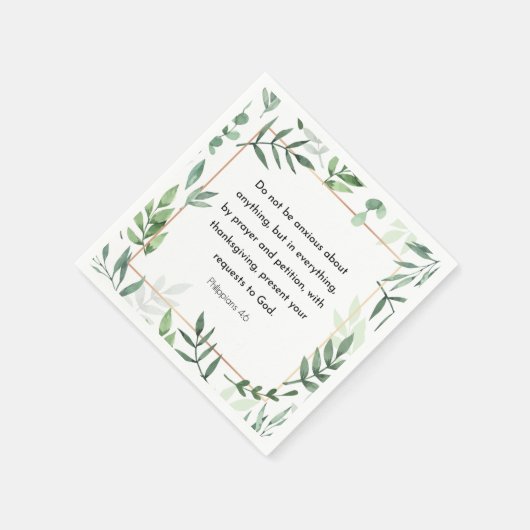 Philippinen 4:6, Bibelverse, Serviette (Ecke)