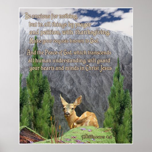 Philippinen 4:6 christliches Geschenkposter Poster (Vorne)