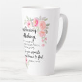 Philippinen 4:6 Fürchten Sie auf nichts Rosa Milchtasse (Rechte Ecke)