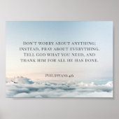 Philippinen 4:6, mach dir keine Sorgen um irgendet Poster (Vorne)