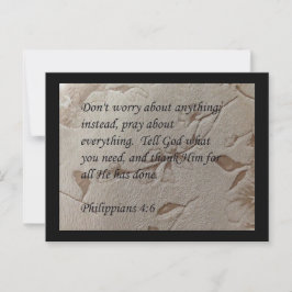 Philippinen 4:6-Schrift-Postkarte Postkarte