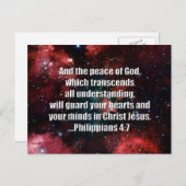 Philippinen 4:7 Bibelverse Custom Postkarte (Vorne/Hinten)