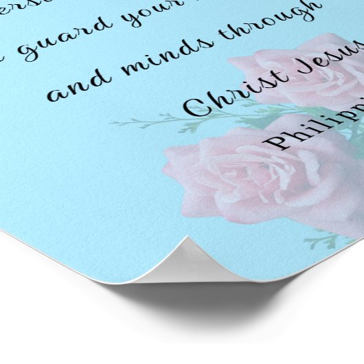 Philippinen 4:7, Bibelverse Poster (Ecke)