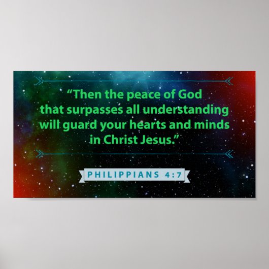 Philippinen 4:7—Der Friede Gottes Poster (Vorne)