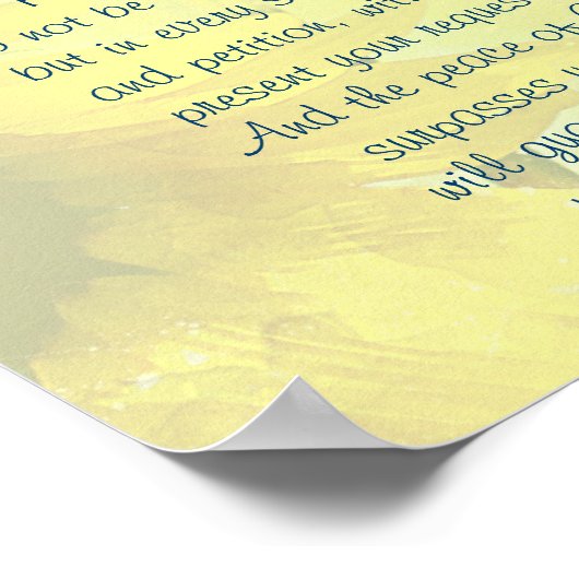 Philippinen 4:7 Der Friede Gottes wird euer Herz b Poster (Ecke)