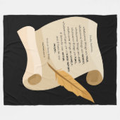 Philippinen 4:8 KJV Biokonzept-Scroll Fleecedecke (Vorderseite (Horizontal))
