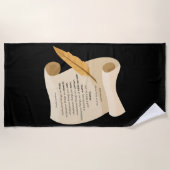 Philippinen 4:8 KJV Biokonzept-Scroll Strandtuch (Vorderseite)