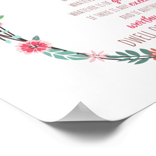 Philippinen 4:8 poster (Ecke)