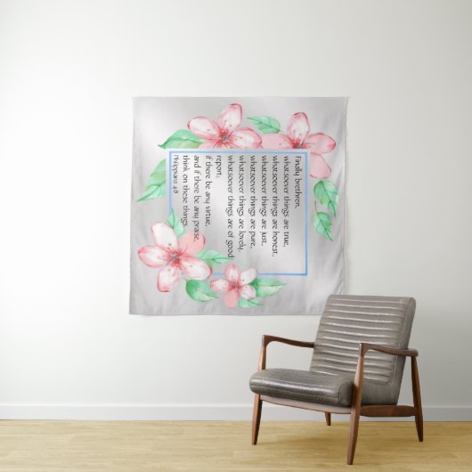 Philippinen 4:8 wandteppich (Beispiel (Horizontal))