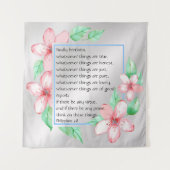 Philippinen 4:8 wandteppich (Vorderseite)