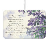 Philippinen 4:8 Was auch immer das reine Bibelvers Autolufterfrischer (Vorderseite)