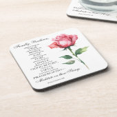 Philippinen 4:8 Was auch immer die Noble-Blume ist Getränkeuntersetzer (Linke Seite)