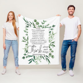 Philippinen 4:8 Was auch immer ist Noble Eukalyptu Fleecedecke