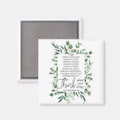 Philippinen 4:8 Was auch immer ist Noble Eukalyptu Magnet (Vorderseite/Rückseite)