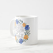 Philippinen 4:8, was auch immer Noble ist, Blumenr Kaffeetasse (Vorderseite Links)