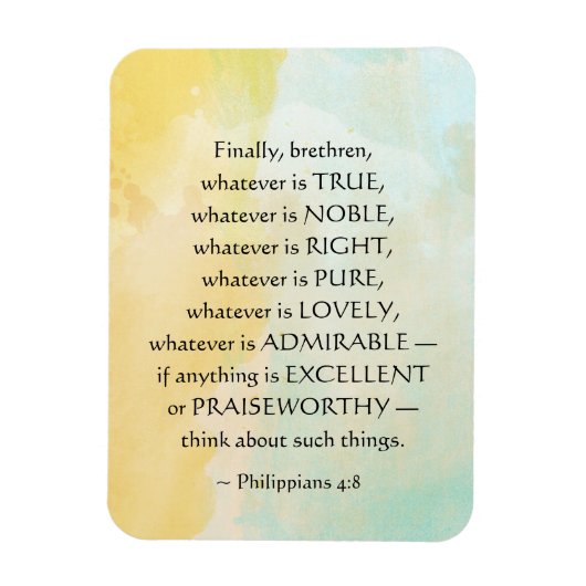 Philippinen: 4:8 Was auch immer wahr ist, Magnet (Vertikal)