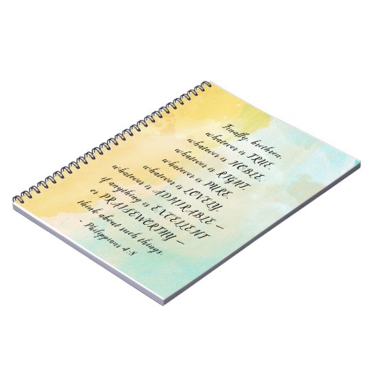 Philippinen: 4:8 Was auch immer wahr ist, Notizblock (Linke Seite)