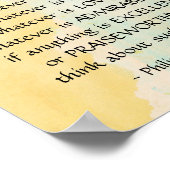 Philippinen: 4:8 Was auch immer wahr ist, Poster (Ecke)