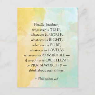 Philippinen: 4:8 Was auch immer wahr ist, Postkarte