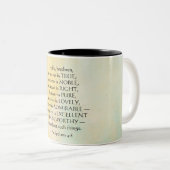 Philippinen: 4:8 Was auch immer wahr ist, Zweifarbige Tasse (VorderseiteRechts)