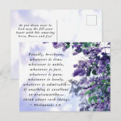 Philippinen 4:8 Was immer das Noble Bibelverse ist Postkarte (Vorne/Hinten)