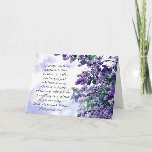 Philippinen 4:8 Was immer das Wahre Bibelverse ist Karte (Vorderseite)