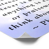 Philippinen 4:8 Was immer das Wahre Bibelverse ist Poster (Ecke)