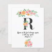 Philippinen 4, Letter R, Aquarellschrift carpture (Vorne/Hinten)