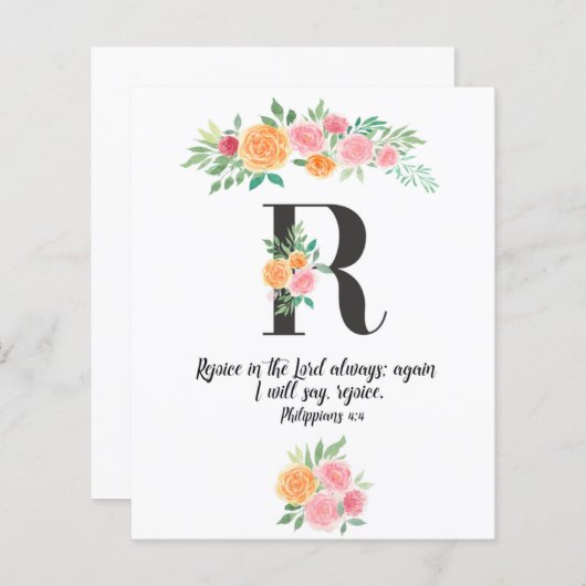 Philippinen 4, Letter R, Aquarellschrift carpture (Vorne/Hinten)