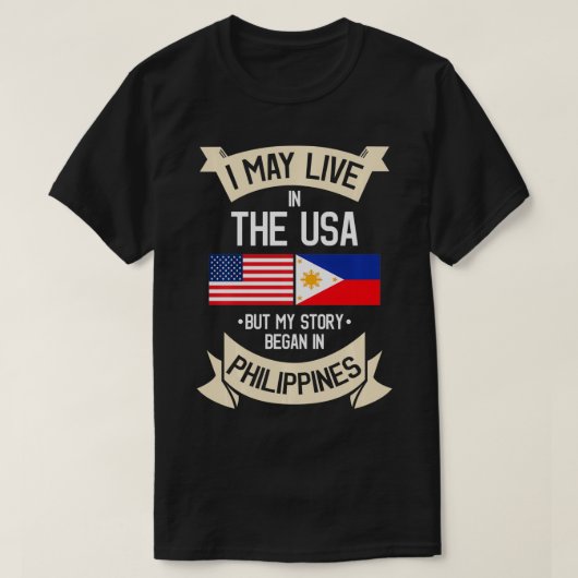 Philippinen American Flag USA Filipino Roots Gifts T-Shirt (Design vorne)