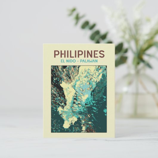 Philippinen, Boote in wunderschönen El Nido, Palaw Postkarte (Stehend Vorderseite)