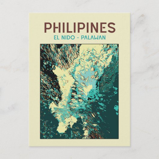 Philippinen, Boote in wunderschönen El Nido, Palaw Postkarte (Vorderseite)
